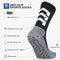 Closemate Grip Socks Football, 3 Pairs Anti Slip Socks for Men Non Slip Sports Socks Cotton Cushion Wicking Anti Blister Athletic Socks for Football Basketball Hiking Running Yoga(3BlackGrey,Size L)