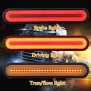 2Pcs Halo Neon LED Tail Lights Trailer Truck Flowing Turn Signal Rear Stop Brake