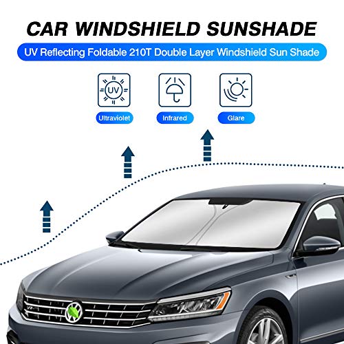 KUST Windshield Sun Shade for Volkswagen VW Passat Sedan 2012-2019 Sunshade Foldable Sun Visor Protector Blocks UV Rays Keep Your Car Cooler