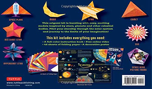 Origami Galaxy for Kids Kit: An Origami Journey through the Solar System and Beyond! [Includes an Instruction Book, Poster, 48 Sheets of Origami Paper and Online Video Tutorials]
