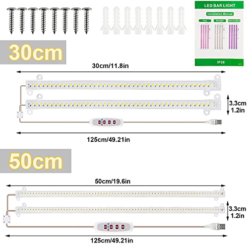 USB LED Grow Light Plant Full Spectrum Dimmable Indoor Flower Indoor Strip Lamp (30CM/168LED(4X Strip))