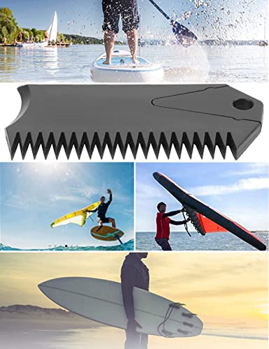 4 Pack Wax Comb with Fin Key, SUP Surf Board Wax Comb, Cleaning Remover Skim Board Surfing Accessory, Surfboard Wax Remove Comb Portable Black Fin Wax Scraper Tool, Black Maintenance Remover Comb