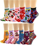 100 Pairs Wholesale lot Kids Girls Assorted Novelty Design Crew Socks (4-6, Assorted Boys & Girls)