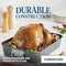 Farberware Nonstick Bakeware 11-Inch x 15-Inch Roaster with Flat Rack, Gray,Grey