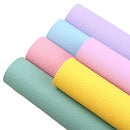 Faux Leather Sheets, 6 Pcs Bright Color Litchi Grain Faux Leather Sheets for Leather Bows and Earrings Making(20 * 33cm)