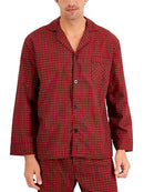 Hanes Woven Plain-Weave Pajama Set, Red Plaid, X-Large