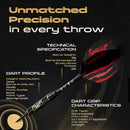 IgnatGames Steel Tip Darts Set - Professional Darts with Aluminum Shafts, Rubber O'Rings, and Extra Flights + Dart Sharpener + Innovative Case + Darts Guide