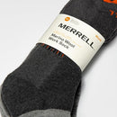 Merrell Men's and Women's Merino Wool Work Socks-3 Pair Pack-Arch Support, Ankle - Light Gray, Large-X-Large