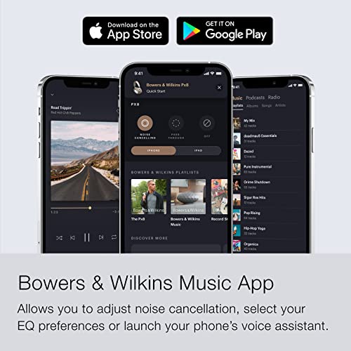 Bowers & Wilkins Px8 Over-Ear Noise Cancelling Headphones | Black