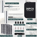 Universal Tire Repair Kit, 37PCS Tire Repair Tools, Heavy Duty Car Emergency Tool Kit for Flat Tire Puncture Repair, Tire Plug Kit Fit for Car, Motorcycle, Jeep, RV, ATV, SUV, Truck, Lawn Mower, etc.