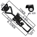 4Pack Heavy Duty Toggle Clamp Latch, 4003 Style 1320lbs Capacity Pull Latch Clamps Black Adjustable Quick Release Hasp Clamps for Smoker Cabinet Boxes Case Trunk Jig, Metal Toggle Latch Catch Set