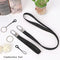 FYY Lanyards for Keys, Pack of 2 Wrist Lanyard and Neck Lanyard for ID Badges Wristlet Strap Keychain Holder Lanyard with 2 Key Rings and 2 Strings Black