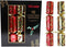 Pack of 10-36cm Luxury Red, Gold & Green Foil Christmas Crackers with Holly Design