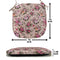 Ambesonne Flower Chair Seating Cushion Set of 6, Floral Pattern with Roses Twig Warm Colors Flower Arrangement Bouquets, Seat Pads for Office with Anti-Slip Backing, 16"x16", Green Pink