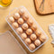 ZHENFAN Clear Plastic Egg Holder for Refrigerator, Stackable Egg Storage Trays With Lid & Handles, Plastic Egg Box Carrier 4 Pack, BPA-Free Egg Storage Container for 18 Eggs