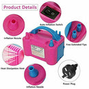 Electric Balloon Pump Ballon Inflator 600W Power 2 Nozzles Portable High Power (1 x Balloon Pump)