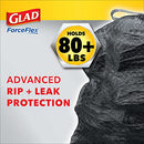 Glad Forceflex Trash Bags, Multipurpose Rubbish Bags with Stretchable Strength, Fits 30 Gallon Can, 25 Count