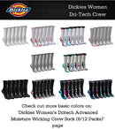 Dickies Women's Dri-Tech Moisture Control Crew Socks Multipack, Black Heathered (6 Pairs), 6-9