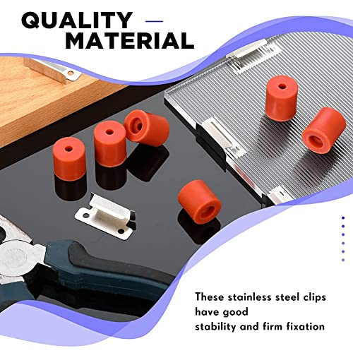 Laiaouay 16 Pieces 3D Printer Bed Clips Clamp Hot Bed Glass Platform Fix Clamps and Silicone Leveling Solid Bed Mounts Set