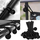 Vashly 30Pack Ball Bungee Cords Whit Balls 6 inch Black Heavy Duty Versatile Tarp Tie Down Strap Cord,for Holding Camping Tents Cargo Canopy Pool Cover Holding Wire and Hoses