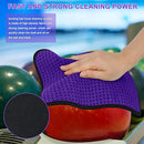 AngleKai Microfiber Bowling Ball Towels 3 Pack, 10" x 8" Bowling Towel Shammy Pad with Easy-Grip Dots Purple Bowling Cleaner Towel Non-Slip Microfiber Bowling Pad Bowling Accessories