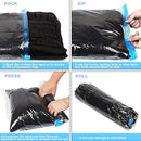 6 Pack Travel Space Saver Bags Vacuum Storage 35x50cm,Compression Packing Cubes,Sealer Bag Roll-up Compression Storage No Vacuum Needed and Packing Organizers for Travel, comforters, Clothes