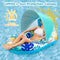 Pool Float with Canopy, Cup Holder - XL Pool Chair Lounge Float with Adjustable Sun Shade Cover, Drink Holder, Ergonomic Headrest,Inflatable Pool Float for Adults (Lemon-Pineapple)