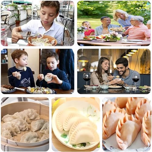 ZHOUHON Set of 2 Ravioli Dumpling Shaper, Ravioli Cookie Cutter, 3Dumpling Shape, Round Cookie Cutter, Ravioli Dumpling Maker Dumpling (2 Pieces)