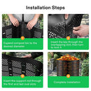 VIVOSUN 220 Gallon Outdoor Compost Bin, Expandable Composter, Easy to Setup & Large Capacity for Backyard, Lawn (Black with Gloves) (CBIN-H220)