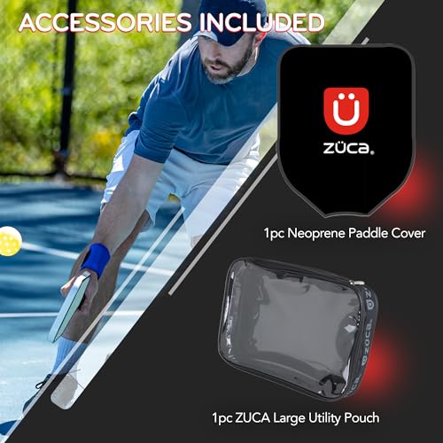 ZUCA Pickleball Pro Bag - Professional Touring Pickle Ball Bag for Men and Women - TSA Approved Large Touring Case for Travel (Black Aluminum Frame w/Black on Black Insert)