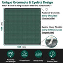 UCINNOVATE 70% Green Shade Cloth 10 x 10 ft Sunblock Mesh Fabric Garden Shade Cloth, Durable UV Resistant Plant Cover, Green Shade Net with Grommets & Eyelets for Greenhouse Patio Pergola Outdoor