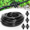 Bonviee 50FT 5/16" Drip Irrigation Tubing and 4 Packs 4-Way Quick Coupler, Push-To-Connect Fittings- DIY Garden Irrigation System, Misting, or Blank Distribution Tubing for Any Gardening Project