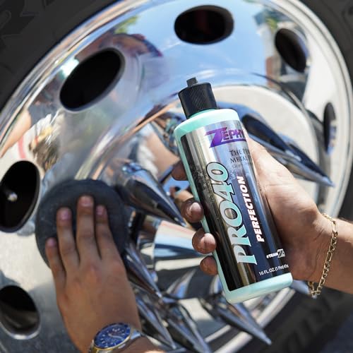 Zephyr Pro-40 The Perfect Metal Polish. For Chrome Stainless Steel Aluminum Brass Copper Silver and Magnesium. 16 FL.OZ Made in U.S.A.
