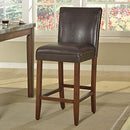 70cm Luxury Brown Faux Leather Barstool