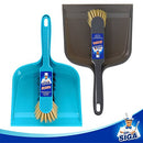 MR.SIGA Dustpan and Brush Set, Pack of 2 Set, Blue & Grey