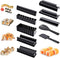 Sushi Making Set, 10 PCS DIY Sushi Production Kit, Super Sushi Tools for Sushi Maki Rolls, Premium Sushi Mold Maker with Sushi Rice Roll Mold Shapes and Fork, Super Easy and fun for Daily Uses (Black)