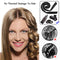 Velour Heatless Curling Rod Headband 60" Extra Long Heatless Hair Curler No Heat Curling Headband Heatless Curling Set Heatless Overnight Natural Curls (Black)