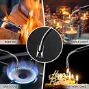 Electric Lighter Candle Lighter USB Type C Rechargeable Lighter Steel Shell & Hanging Hook, Windproof & Flameless Arc Lighter with 360° Flexible Long Neck for BBQ,Camping,Kitchen,Firework etc (Silver)