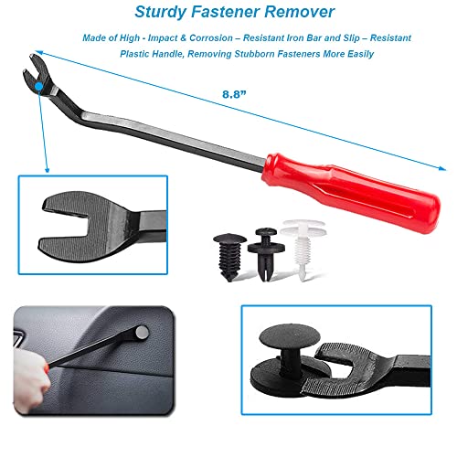 Kitbest Trim Removal Tool, Car Upholstery Repair Kit, Auto Panel Removal Tool Car Interior Trim Kit Rivet Remover Plastic Pry Tool for Automotive Door Audio Radio Stereo Dash Toolkit