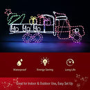 Christmas Lights Gifts Cart Motif 22M LED Rope Light for Holiday Wedding Party Indoor Outdoor Xmas Decoration