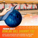 (3-Pack) Multicolor Microfiber Bowling Ball Towel - 10"x8" Premium Quality Bowling Ball Shammy Pad with Easy-Grip Dots - Clean from Dirt and Oil to Improve Grip and Precision