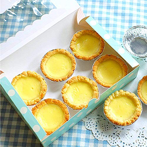 100 pcs Foil Trays Muffin Cases Foil Bun Cases Tin Foil Trays Foil Pie Trays Cake Tins Mini Egg Tart Cases Small Foil Pie Dishes Tart Foils Pastry Dish Aluminium Mold Cups