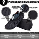 Zhanmai 4 Pcs Bowling Accessories Kit Bowling Shoe Covers Non Slip Bowling Ball Seesaw Bowling Ball Cleaning Pad Microfiber Bowling Ball Shammy Leather Towel (Medium)