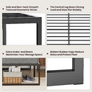 Bed Frame Single Size, All Metal Material Mattress Base, 39cm Large Storage Space Under Platform Bed, Black(91 * 190 * 41cm)