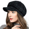 PanPacSight Womens Visor Beret Newsboy Cap Wool Tweed Ladies Classic Octagonal Winter Hat Black