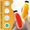 Packware Round Plastic Juice Bottles - Clear Drinking Containers with Tamper Evident Lids - Reusable & Leak-Proof - Great for Storing Homemade Juices Water Smoothies & Much More - 20 Pack (1000 ml)