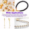 Swpeet 1802Pcs 3 Sizes Jewelry Beads Making Set, 4mm 6mm 8mm Gold Silver Round Spacer Beads, Loose Ball Beads Alphabet Pearls Beads with 2 Rolls Elastic String for DIY Bracelet Craft Jewelry Making