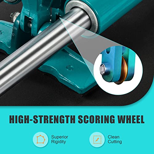 CO-Z Manual Tile Cutter 48 Inch Cutting Length Professional Porcelain Ceramic Floor Tile Cutter Machine Adjustable Laser Guide for Precision Cutting (48 inch)
