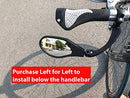 Hafny New Handlebar Bike Mirror, HD,Blast-Resistant, Glass Lens, HF-MR088LS (Left) (HF-M903LB-FR01 (Handlebar Fitting Left Side, Blue Glass))