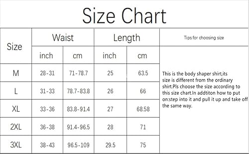 Henicepte Men Slimming Tummy Control Chest Compression Hide Gynecomastia Undershirt Shapewear, White, X-Large